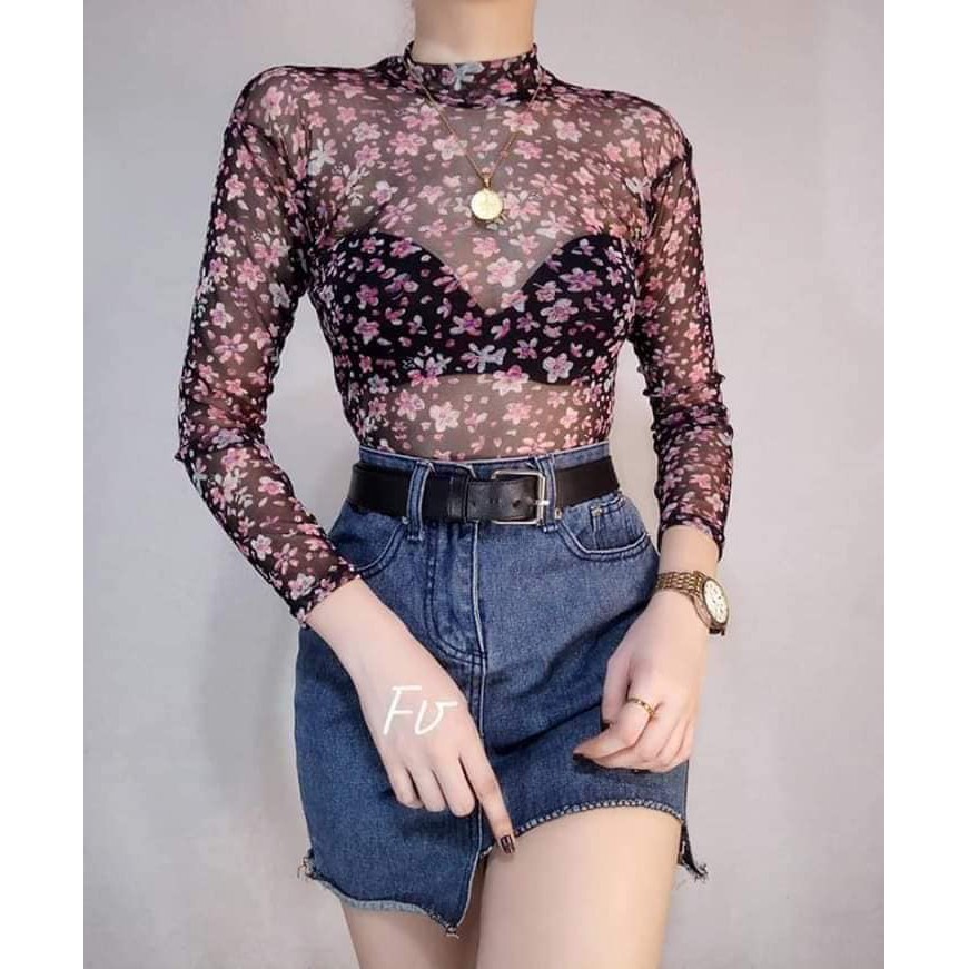 see through long sleeve top