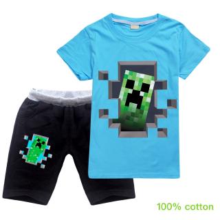 Boys Minecraft Tshirt And Roblox Shorts Sets For Kids Summer Shopee Philippines - 2019 summer boys t shirt roblox minecraft cartoon www all4kinders com boys t shirts roblox t shirt