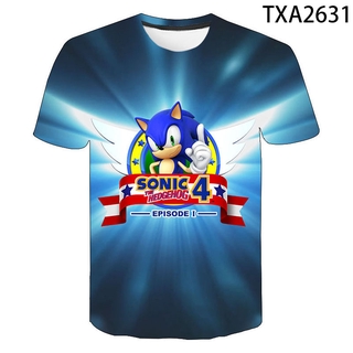 2020 Summer Fashion Sonic The Hedgehog T Shirt Children Boys Short Sleeves Newest Sonic Tees Baby Kids 3d Tops For Girls Clothes Shopee Philippines - anime roblox logo mens tops summer short sleeved t shirt ebay