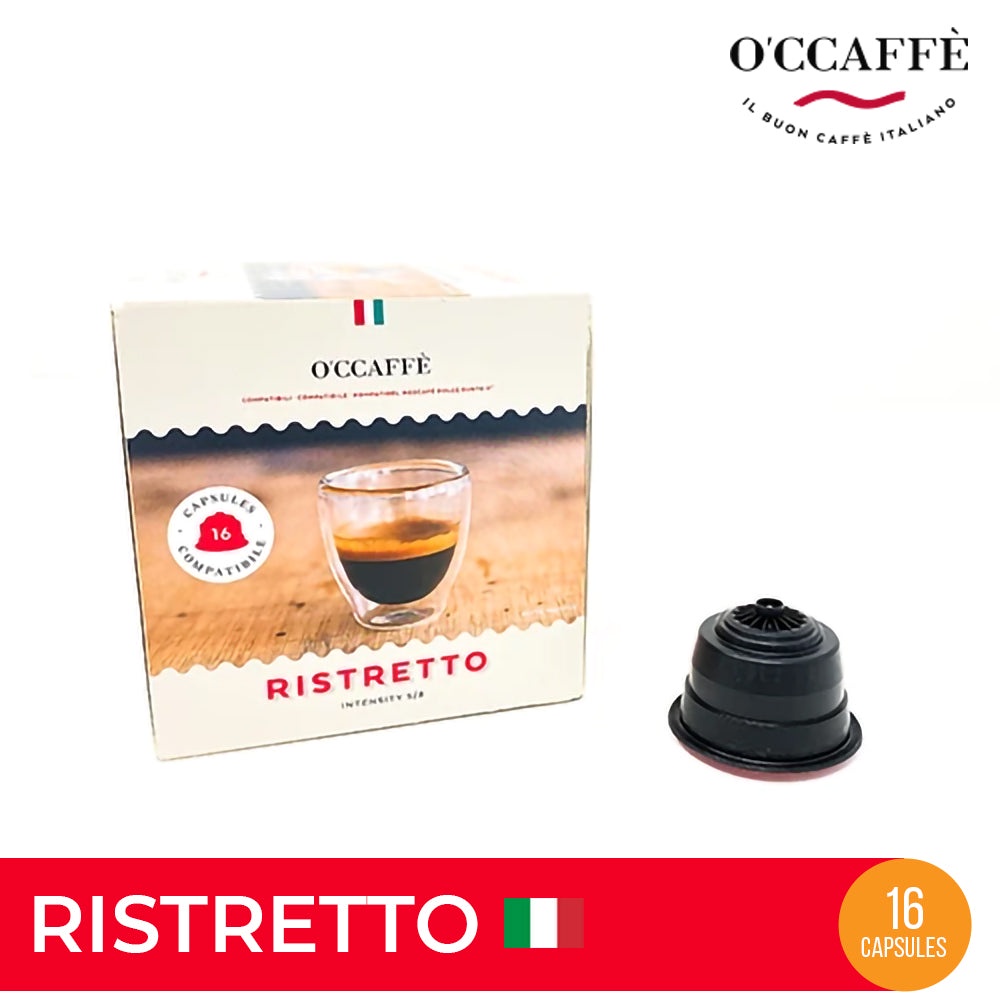Occaffe Dolce Gusto Compatible Coffee Capsules Ristretto 16 Pods