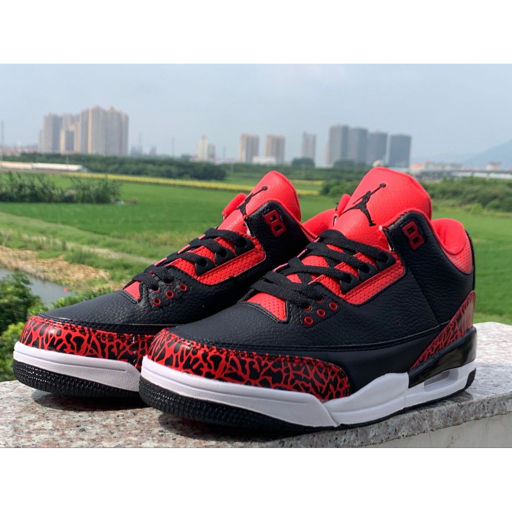 jordan 3 black and red