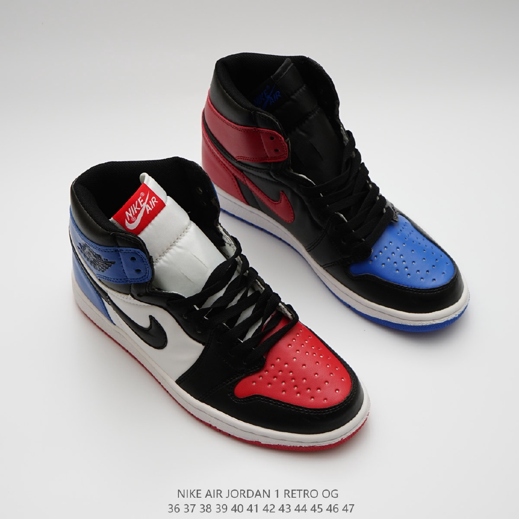 jordan ones blue and red