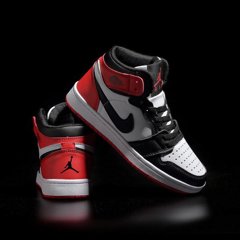 nike aj black and white