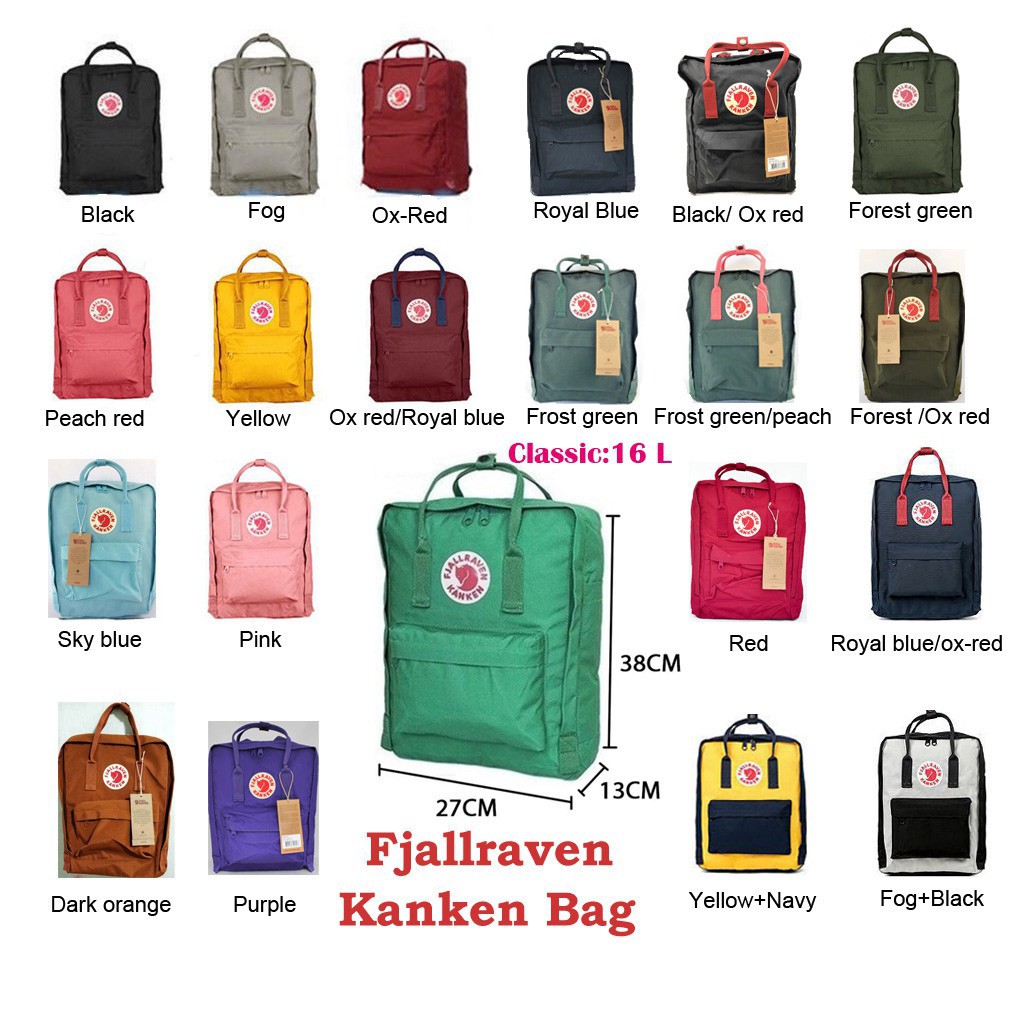 fjallraven kanken measurements