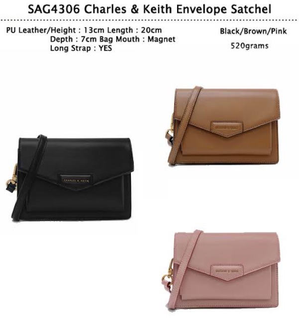 charles & keith envelope satchel