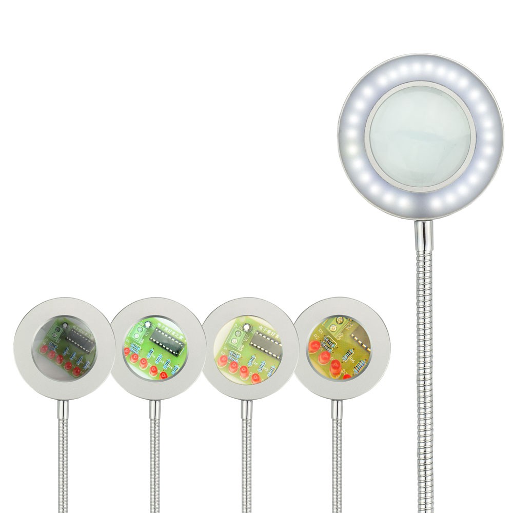 bench magnifying glass with led light