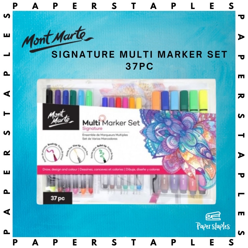Signature multi marker Mont Marte set 37pcs. Shopee Philippines