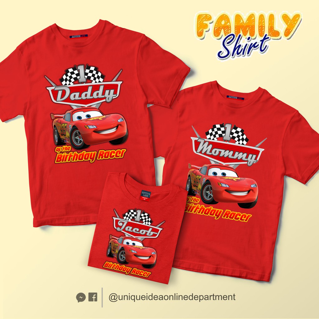 lightning mcqueen family shirt