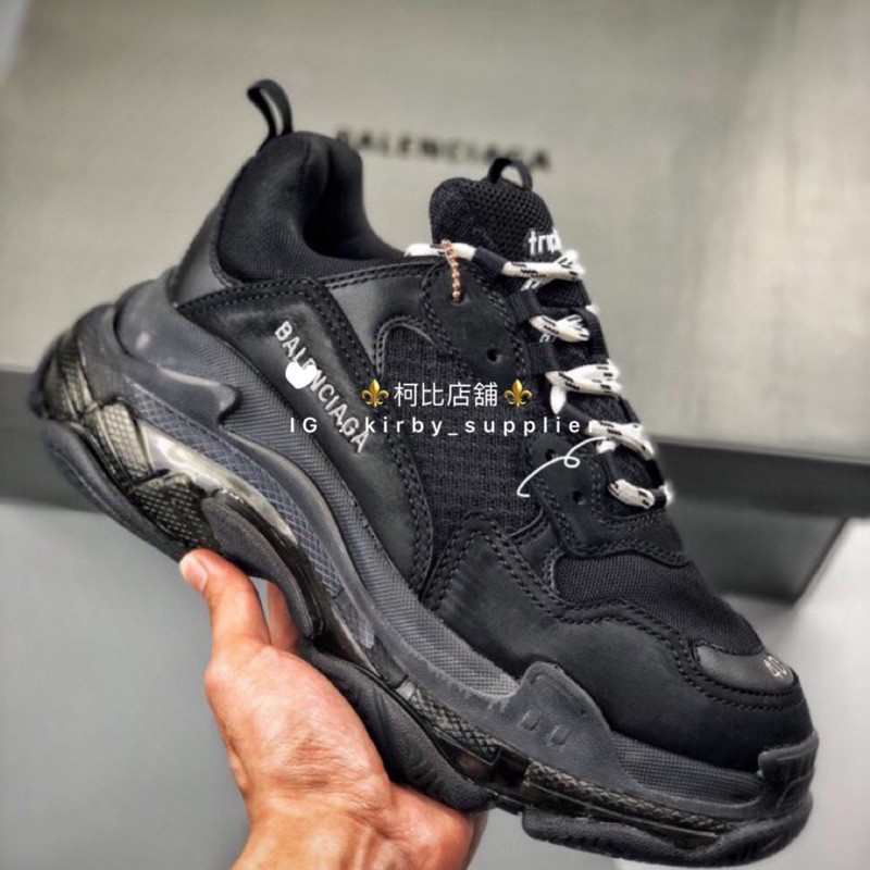 balenciaga triple s black 45