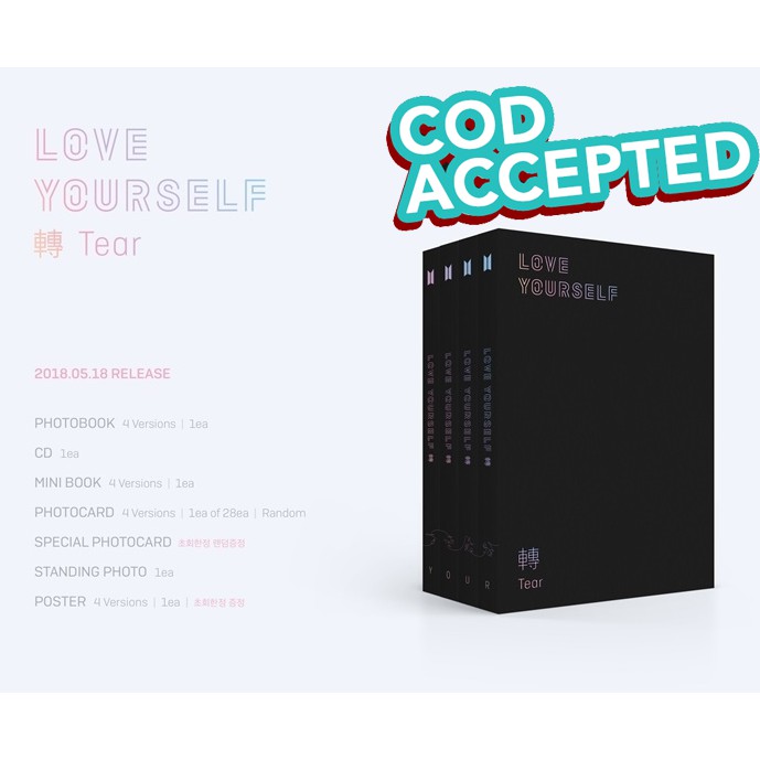 Bts Love Yourself Tear 3rd Album Sealed Cod Shopee Philippines