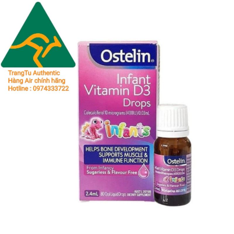 Vitamin D3 For Baby, Ostelin Vitamin D3 Drops 2.4Ml Supplement For ...
