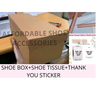 3 in 1 Set (shoe box with shoe tissue and thank you sticker)