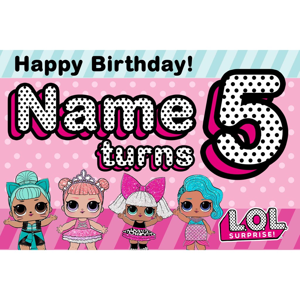 LOL Surprise Birthday Banner Printable Party Invitation And Decoration ...
