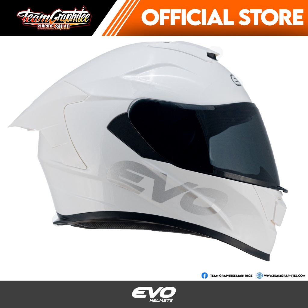 EVO HELMET GT PRO PEARL WHITE (LENS MAY VARY) Shopee Philippines