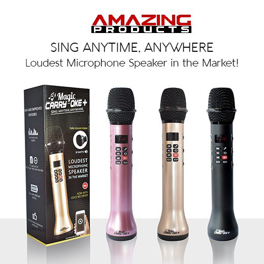 Magic Carry Oke + (Loudest Wireless Microphone Speaker) Shopee