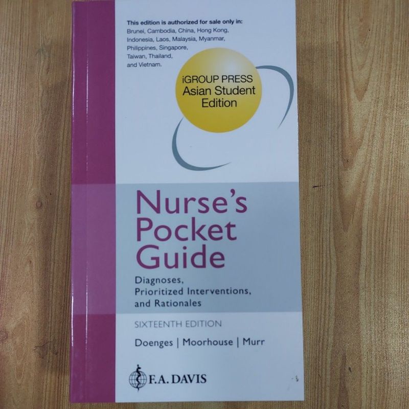 Nurses Pocket Guide (NANDA) 16ed by Doenges c2022 Shopee Philippines