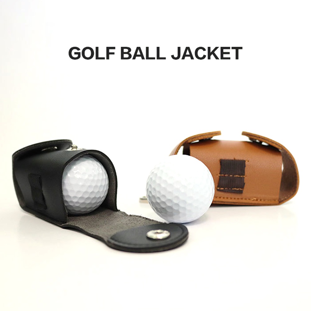 Mini Pocket Leather Golf Ball Storage Pouch Portable Golf Waist Holder