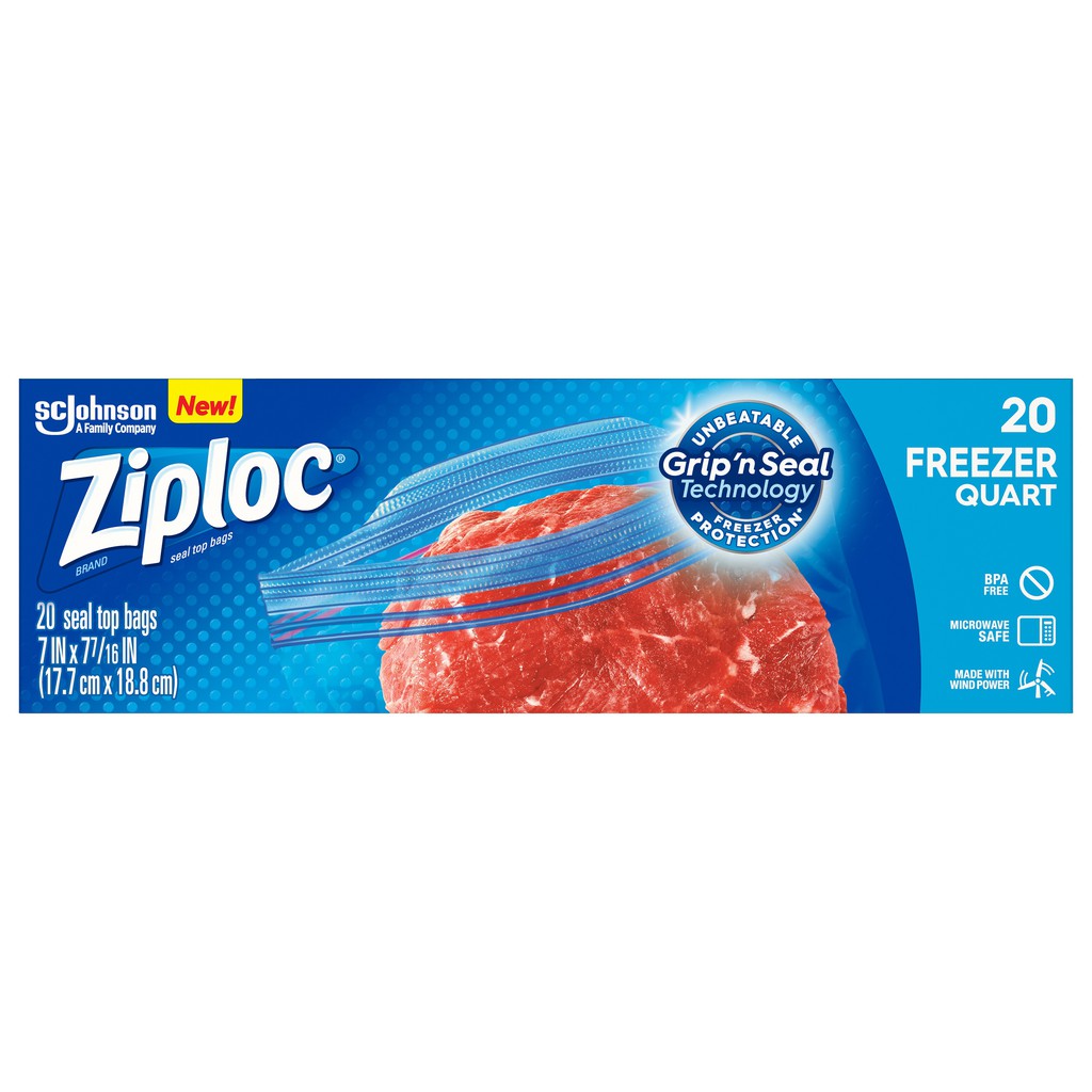 Ziploc Freezer Bags Quart 20's | Shopee Philippines