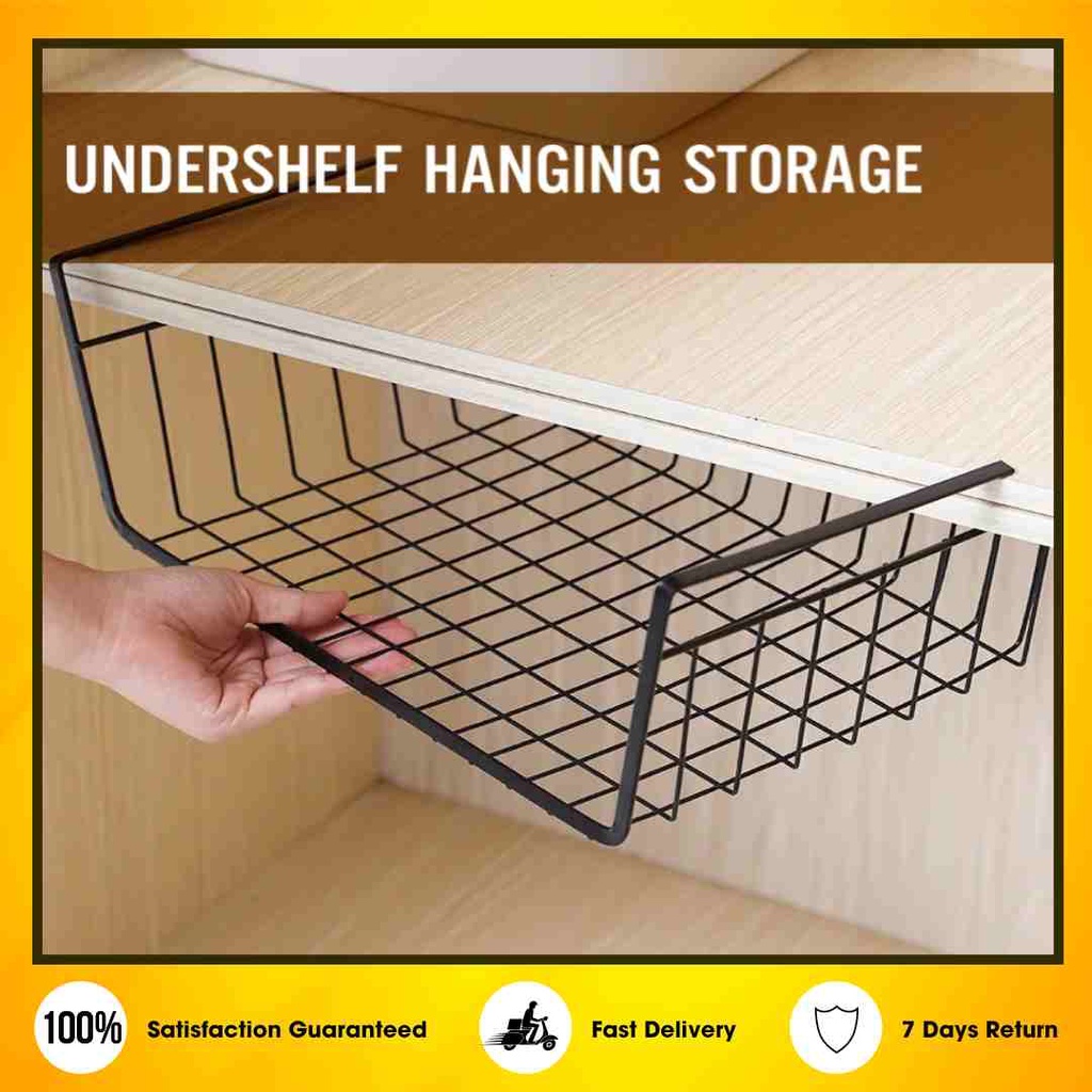 The Witty Home Multi Purpose Metal Wire Under Shelf Hanging Storage