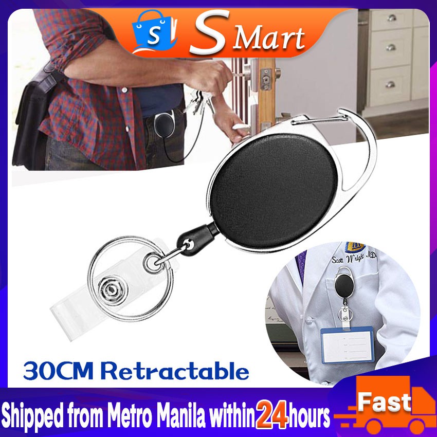 Retractable Keychain Lanyard ID Badge Holder Name Tag Card Belt Clip