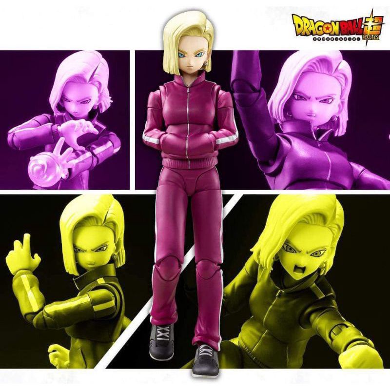 Bandai S.H.Figuarts Dragon Ball Super Android 18 Figura de acción 15 cm, Multicolor