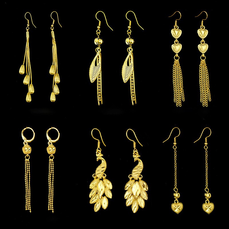 Saudi 24k Gintong Mga Hikaw Ng Kababaihan Na Regalo Ng Alahas Mga Studearrings Women Jewelry Decor Shopee Philippines