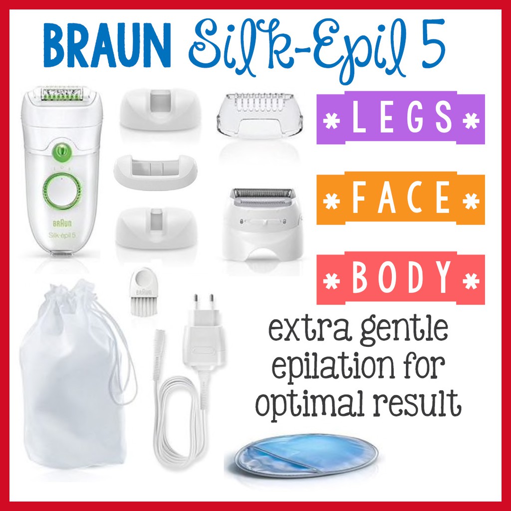 Braun Silk Epil 5 Power Epilator For Legs Underarm Bikini Line Face Shopee Philippines