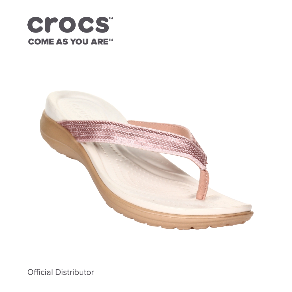 crocs capri v sequin flip flop