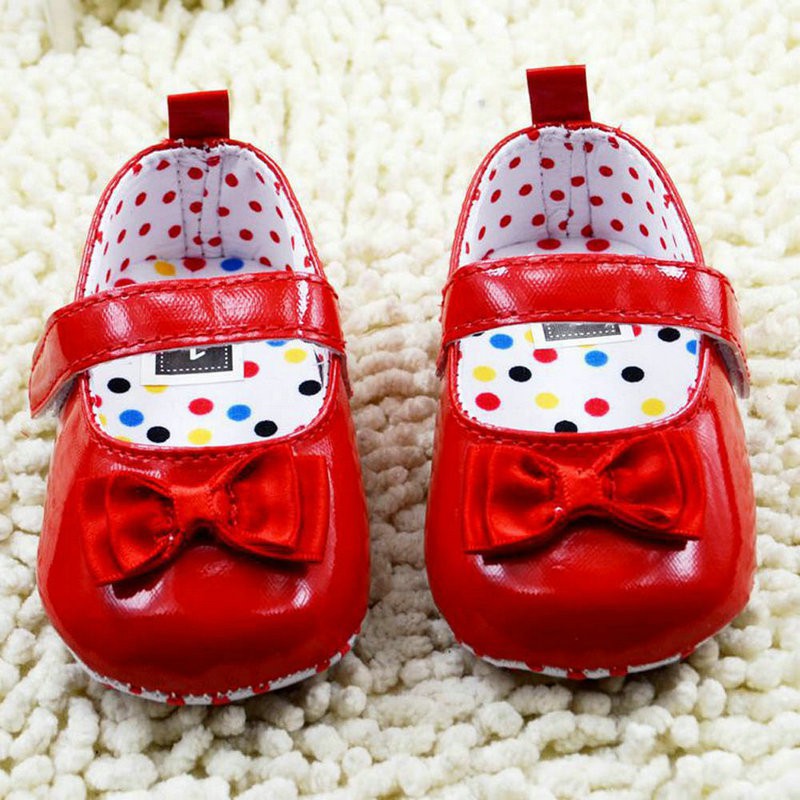 red infant shoes