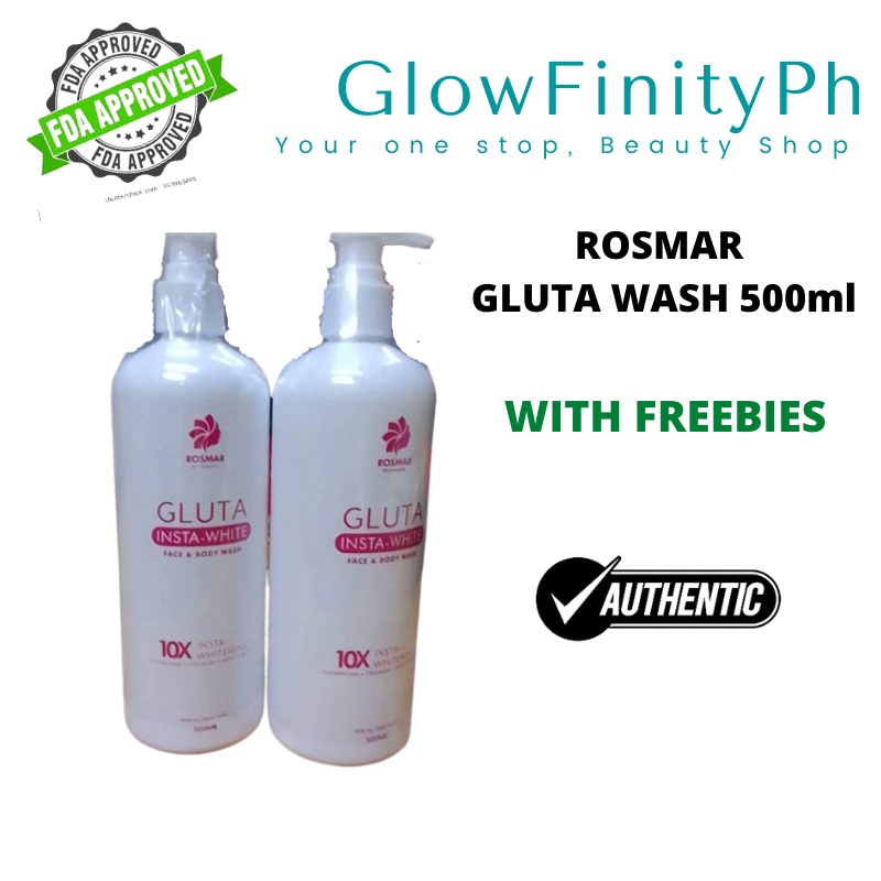 Rosmar Gluta Wash 500ml Gluta Instant White Face & Body Wash 500ml