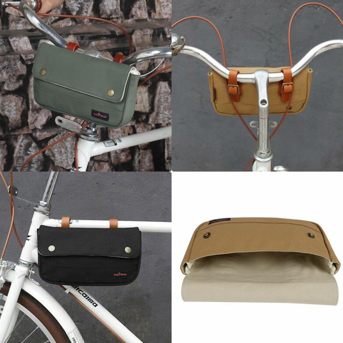 Uhero Folding Bike Bag Handlebar Bag Waterproof Canvas Seli Brompton
