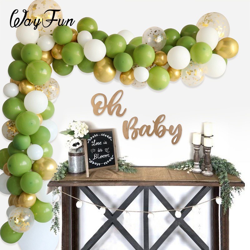 DIY Balloons Garland Arch Vintage olive green Balloons Birthday Wedding ...