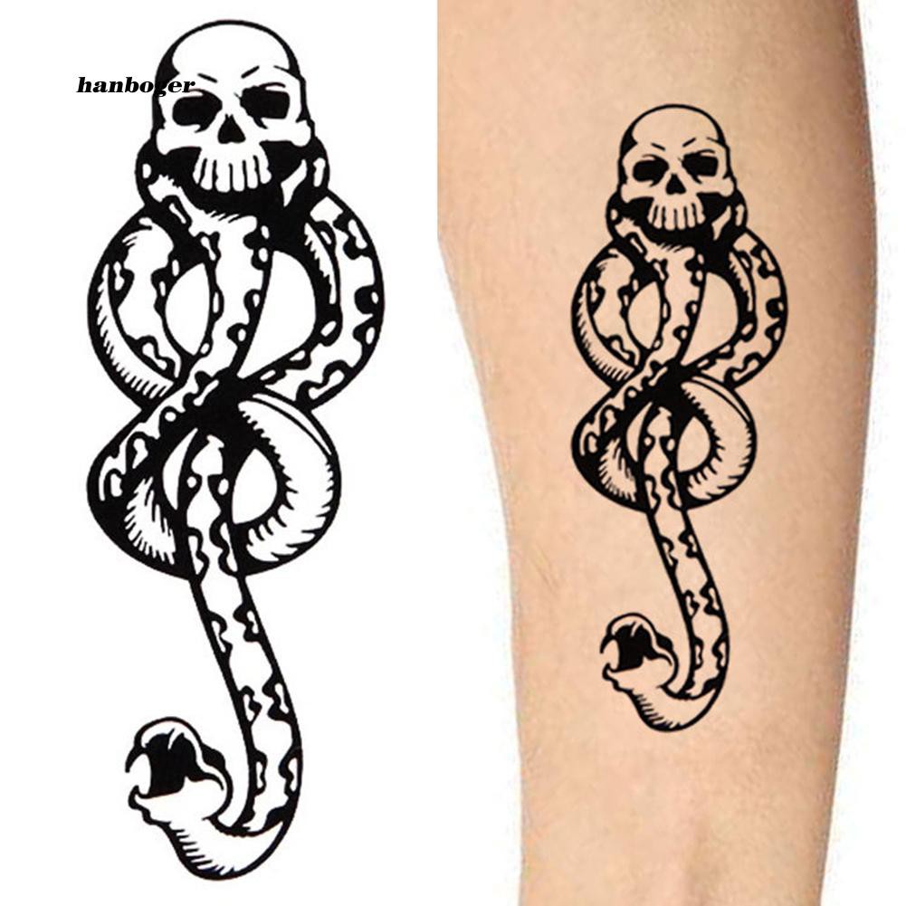 Hbgr Waterproof Unisex Harry Potter Death Eater Temporary Tattoo Sticker Cosplay Shopee Philippines
