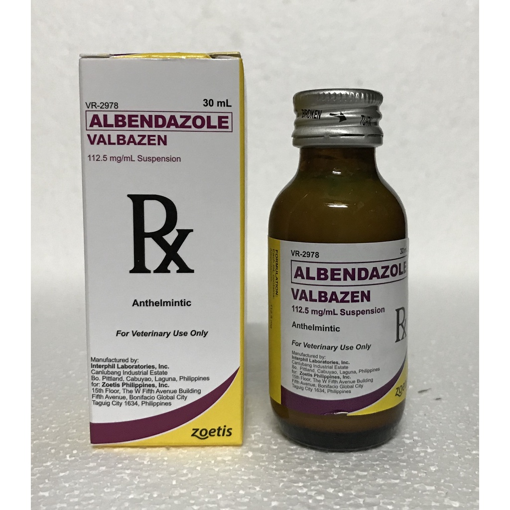 VALBAZEN 30ML - ANTHELMENTIC (Sold per bottle) | Shopee Philippines