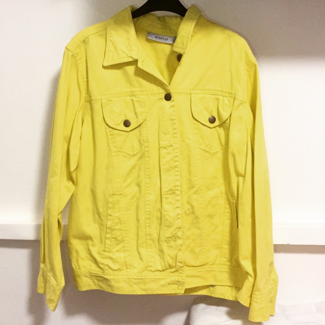 yellow denim shirt