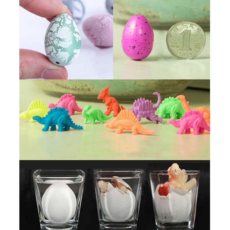 6PCS Gel Dinosaur Eggs Growing Hatching Dinosaur Kid Toy Best Gifts New 