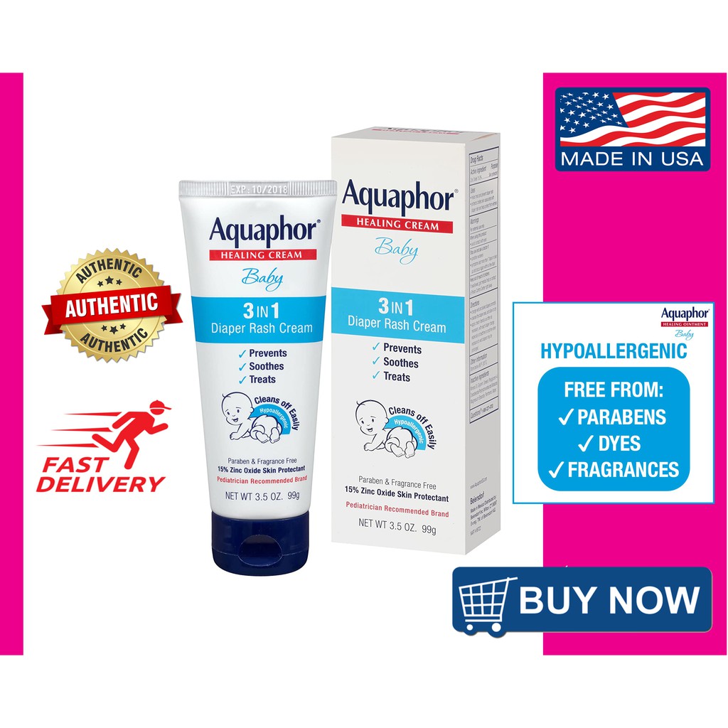 aquaphor 3 in 1 diaper rash cream