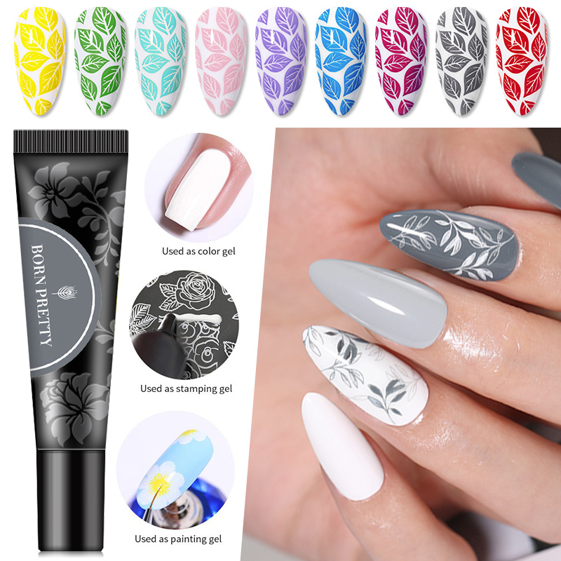 UR SUGAR Stamping Gel Polish 14 Colors Black White Gold Pink Nail Art