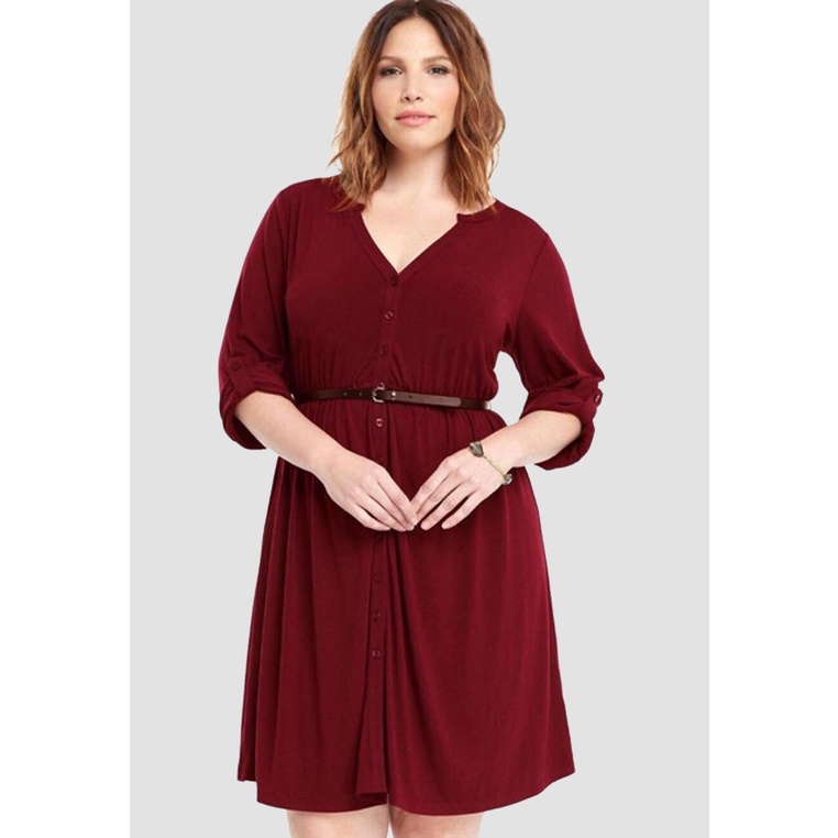 Urban Sister Plus Size Polo Dress with Belt A1171 Shopee Philippines