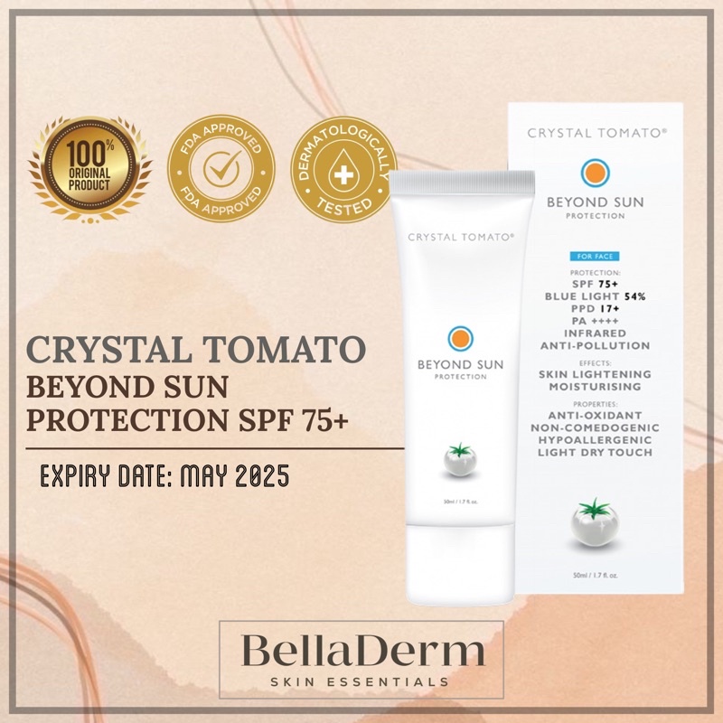 CRYSTAL TOMATO BEYOND SUN PROTECTION SUNSCREEN (50ml) (100 ORIGINAL
