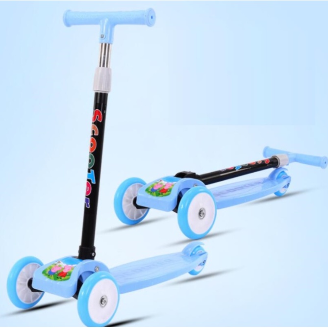 Scooter Led Foldable Adjustable Height Kids Kick Scooter With 3