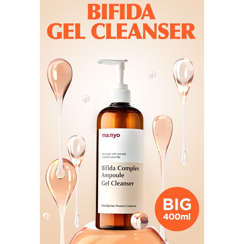 Manyo factory Bifida Complex Ampoule Gel Cleanser 400ml | Shopee ...