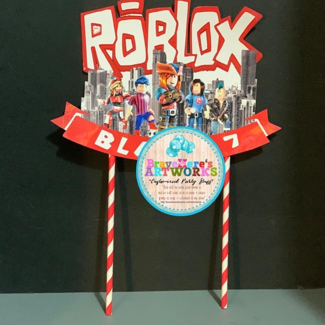 Roblox Cake Toppers Boy Or Girl Shopee Philippines - cake topper roblox printable