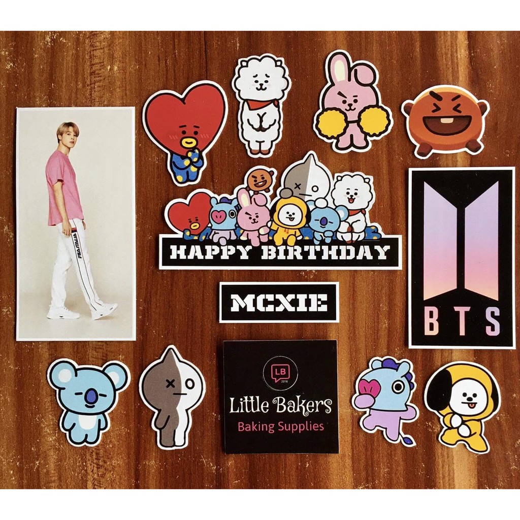 BT21 Cake Topper - your favorite BT21 icons with celebrant's name ...