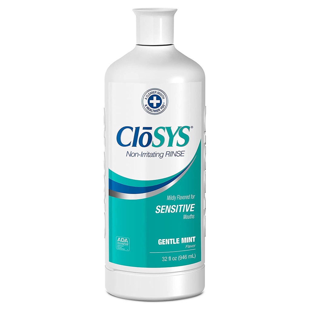 CloSYS Sensitive Rinse Mouthwash, Gentle Mint, 32oz. 946ml Shopee