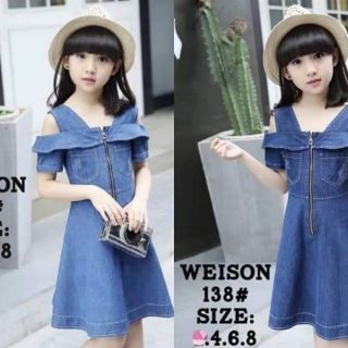 maong dress for kids