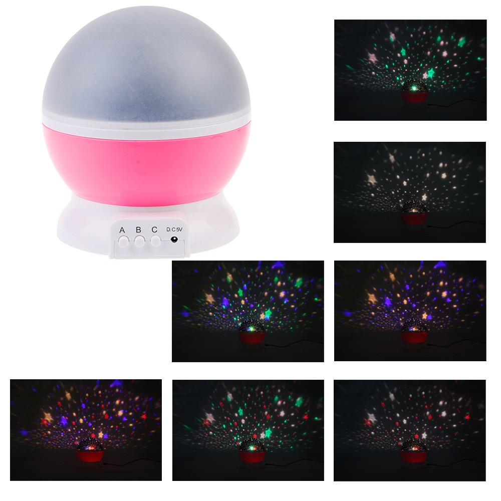 rotating galaxy night light projector