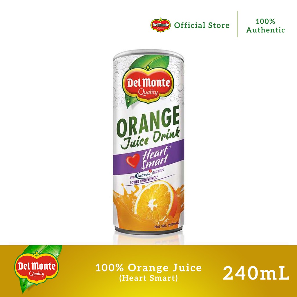 Del Monte Heart Smart Orange Juice Drink 240ml Shopee Philippines