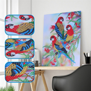 5D Special Shaped Painting Birds Picture Partially Drilled Rhinestone Diamond Embroidery Cross Stitc #3