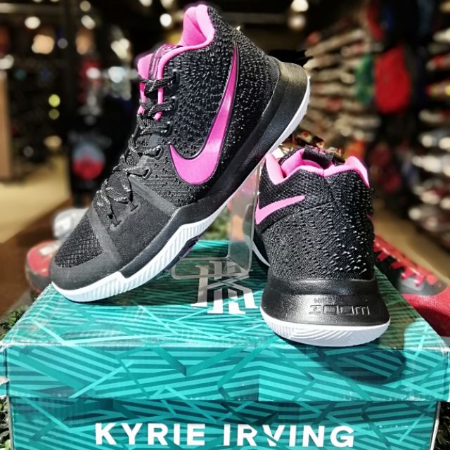 kyrie 3 black and pink